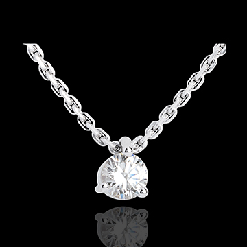 ventas en l�nea Collar Solitario oro blanco   - 0.31 quilates