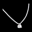 regalos Collar Solitario oro blanco   - 0.31 quilates