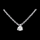 joyas en oro Collar Solitario oro blanco 