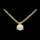 joyas en oro Collar Solitario oro amarillo  - 0.21 quilates