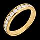 joya Alianza oro amarillo semi empedrado - engaste ra�l  - 0.65 quilates - 10 diamantes