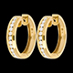 regalo mujer Aros oro amarillo diamantes - engaste ra�l - 0,43 quilates - 24 diamantes