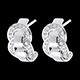comprar on line Pendientes cierre oro blanco empedrados - 0.23 quilates - 38 diamantes