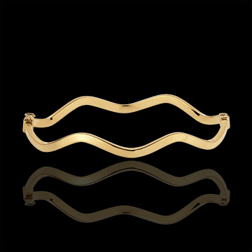 comprar Pulsera junco ondulada 3mm oro amarillo