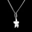 joyas en oro d�o estrellas - peque�a - oro blanco - 9 quilates