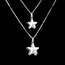 regalo mujer d�o estrellas - peque�a - oro blanco - 9 quilates