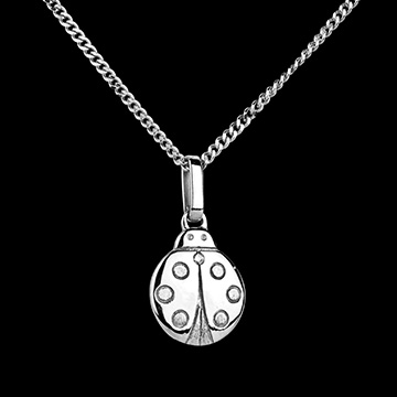 regalos mujer mariquita - peque�a - oro blanco - 9 quilates