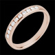 ventas en l�nea Alianza oro rosa semi empedrado - engaste ra�l - 11 diamantes