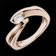 ventas Anillo Solitario oro rosa ondina