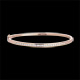 joyas en oro Pulsera junco pasador oro rosa - 0.75 quilates - 25 diamantes