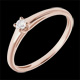 joyer�as Anillo de compromiso Solitario oro rosa