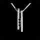 plater�a Collar diapas�n Triolog�a oro blanco - 3 diamantes negros