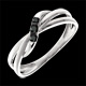 joya en oro Anillo Triolog�a aros diamantes negros