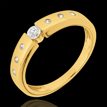 regalo mujer Anillo Solitario deseo oro amarillo