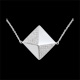 joyas en oro Collar diamante bruto oro blanco 9k