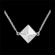 regalos Collar diamante bruto oro blanco 9k