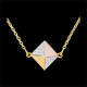 joyer�a Collar diamante bruto 3 oros 9k