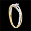 joyas en oro Anillo Dova Solitario diamante dos oros