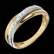 boda Sortija Trilocura oro amarillo y oro blanco