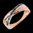 regalos mujer Anillo voluta oro rosa oro blanco y diamantes negros
