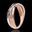 bodas Anillo voluta oro rosa oro blanco y diamantes negros