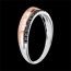 mujer Sortija corona oro rosa - diamantes negros y blancos