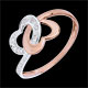 joyas en oro Anillo corazones unidos oro rosa oro blanco