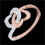 mujer Anillo corazones unidos oro rosa oro blanco