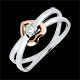 compra en l�nea Anillo coraz�n entrelazado oro rosa oro blanco