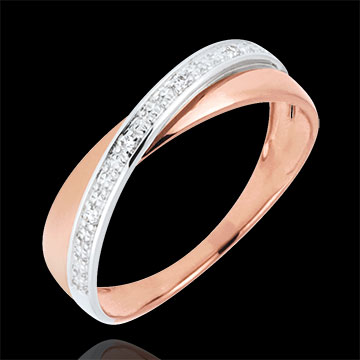 comprar on line Anillo volat�n dobles sortijas oro rosa y blanco