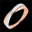 joya en oro Anillo volat�n dobles sortijas oro rosa y blanco