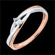 joyer�as Anillo Dova Solitario diamante oro rosa y oro blanco