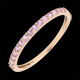 joyas en oro Anillo una vuelta oro rosa y zafiro rosa