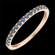comprar Anillo una vuelta oro rosa y zafiro azul