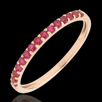 regalos Anillo una vuelta oro rosa y rub�