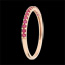 joya en oro Anillo una vuelta oro rosa y rub�