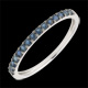 compra on line Anillo una vuelta oro blanco y zafiro azul
