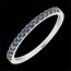 compra Anillo una vuelta oro blanco y zafiro azul