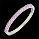 regalos Anillo una vuelta oro blanco y zafiro rosa
