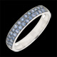 compra Anillo dos vueltas oro blanco y zafiro azul