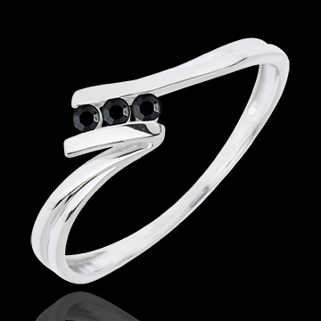 regalo mujer Anillo Triolog�a euforia diamantes negros