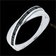 joya en oro Anillo volat�n oro blanco y diamantes negros