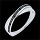 mujer Anillo volat�n diamantes negros y oro blanco