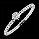 joya Anillo solitario caviar de oro - oro blanco - 0.08 quilates