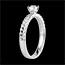 joyas en oro Anillo solitario hojas de oro - oro blanco