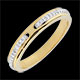 joyer�as Anillo Promesse diamantes - oro amarillo y blanco - modelo peque�o