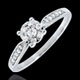 boda Anillo Rosa Real esfera pav� - 0.12 quilates