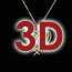 regalos Colgante coraz�n destellante - 4 diamantes