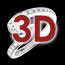 venta en l�nea Solitario real oro blanco  - 0.57 quilates - 19 diamantes
