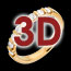 compra on line Alianza oro amarillo semi empedrado - engaste pasador - 0.5 quilates - 8 diamantes